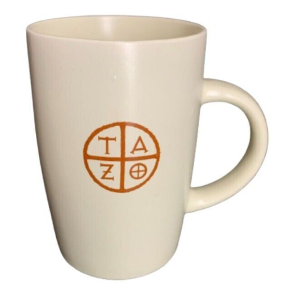 TAZO Starbucks Tea Cup Tall Latte Coffee Mug Ivory Porcelain Ceramic 12 oz